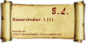 Bauernhuber Lili névjegykártya