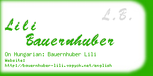 lili bauernhuber business card